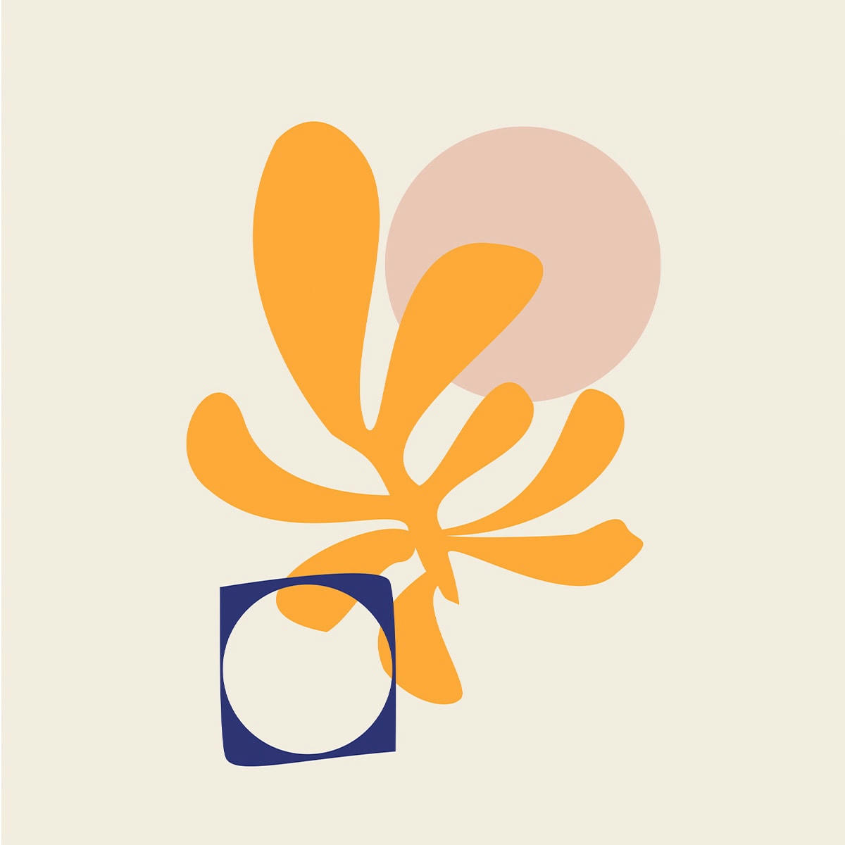 - Coussin imprimé polyester jaune 40x40cm