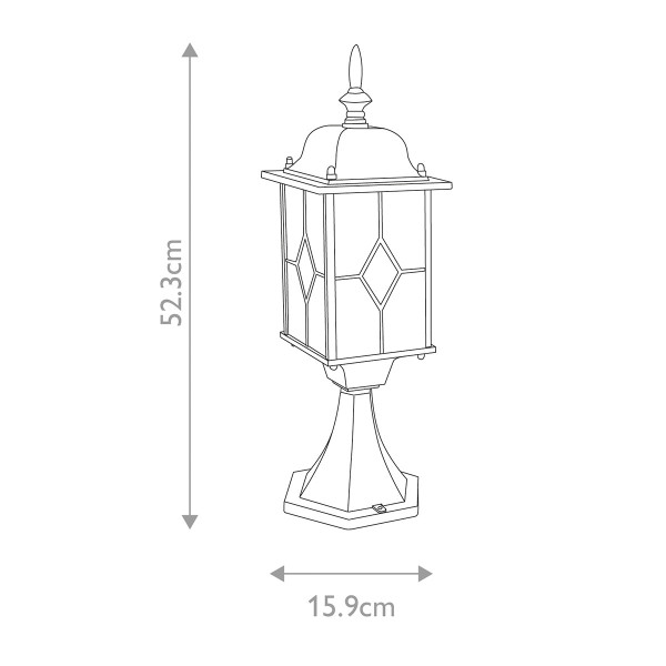 Lampa ogrodowa stojąca czarna Wexford wys:52,3 cm 1xE27x60W IP44 Elstead