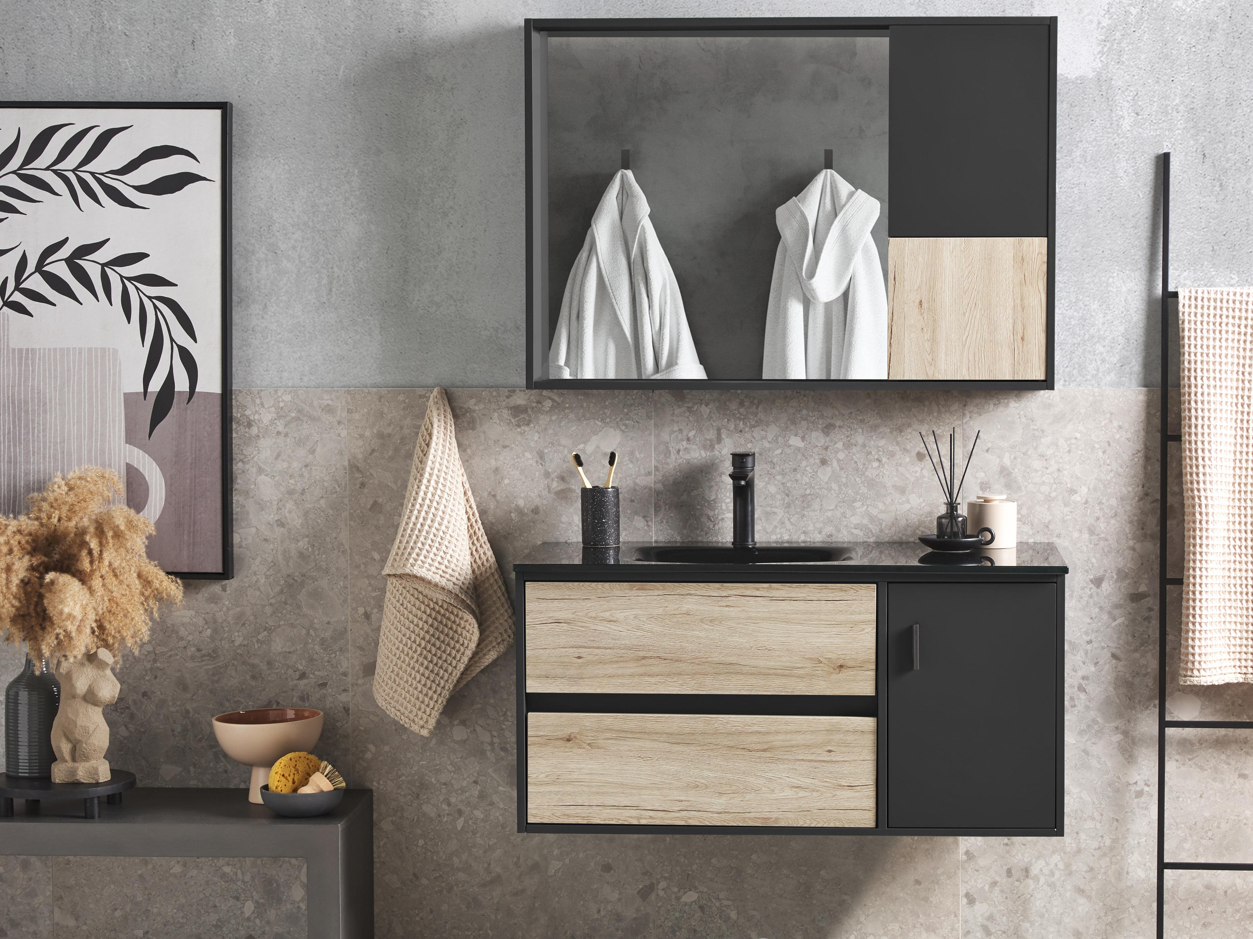 Bathroom Vanity Set TERUEL Black