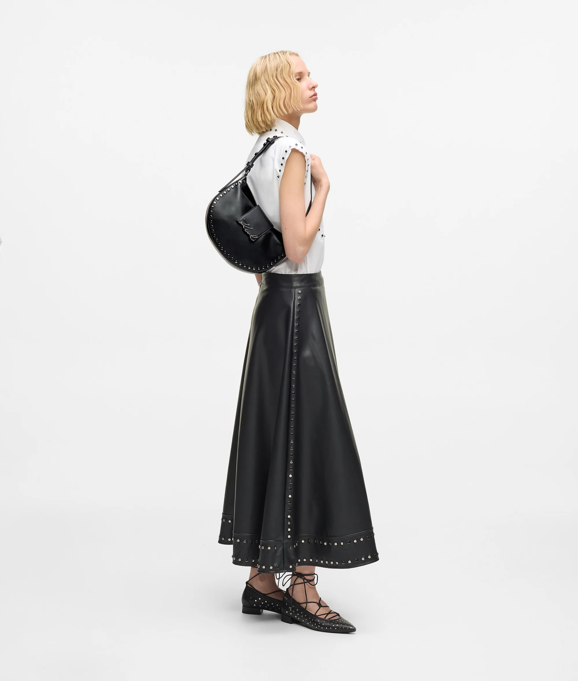 Sac lune clouté K/Signature