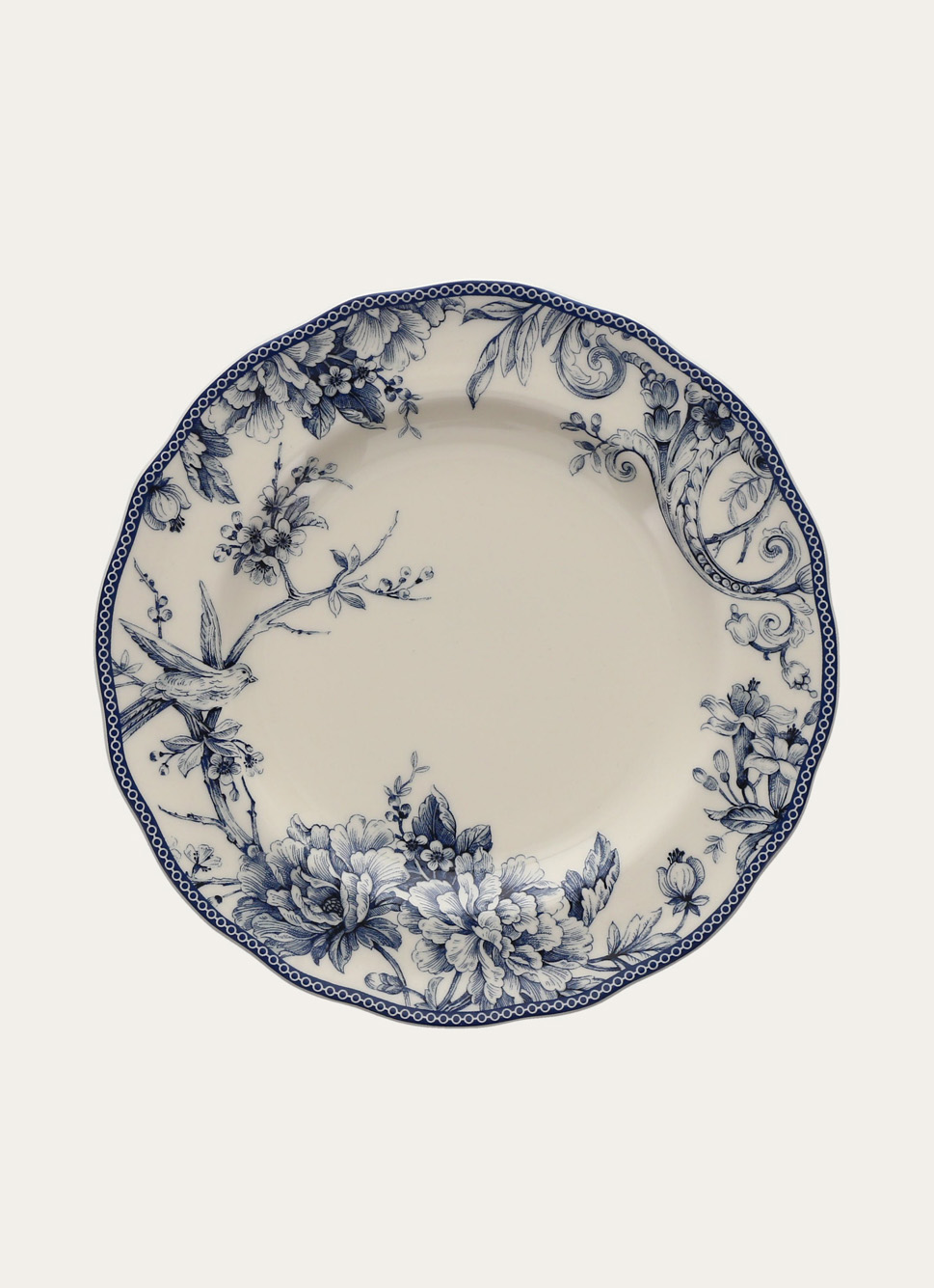 ASSIETTE PLATE EN GRÈS ADELAÏDE MARINE
