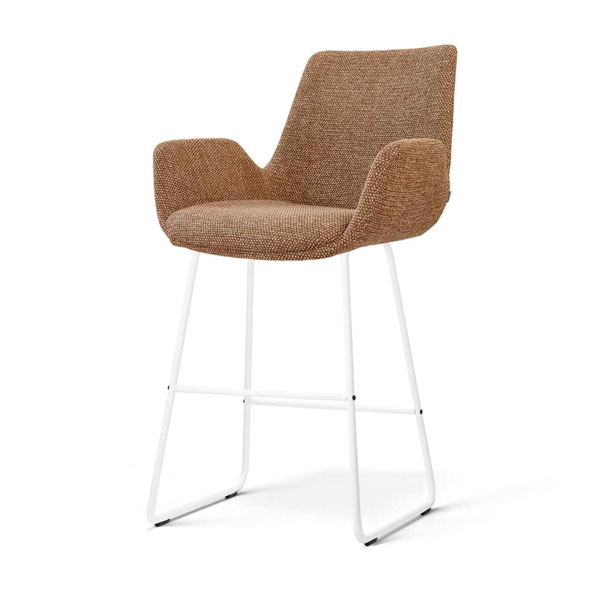 Nolon Nino-Eef barkruk bruin blend - wit onderstel - 65 cm