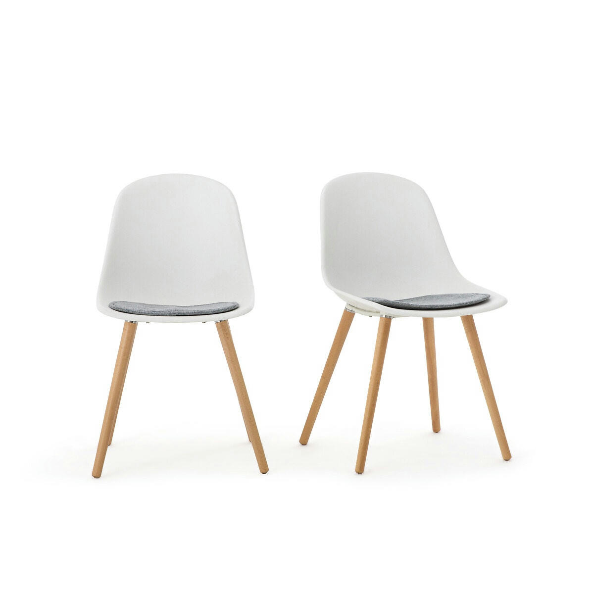 Lot de 2 chaises, assise coque Wapong