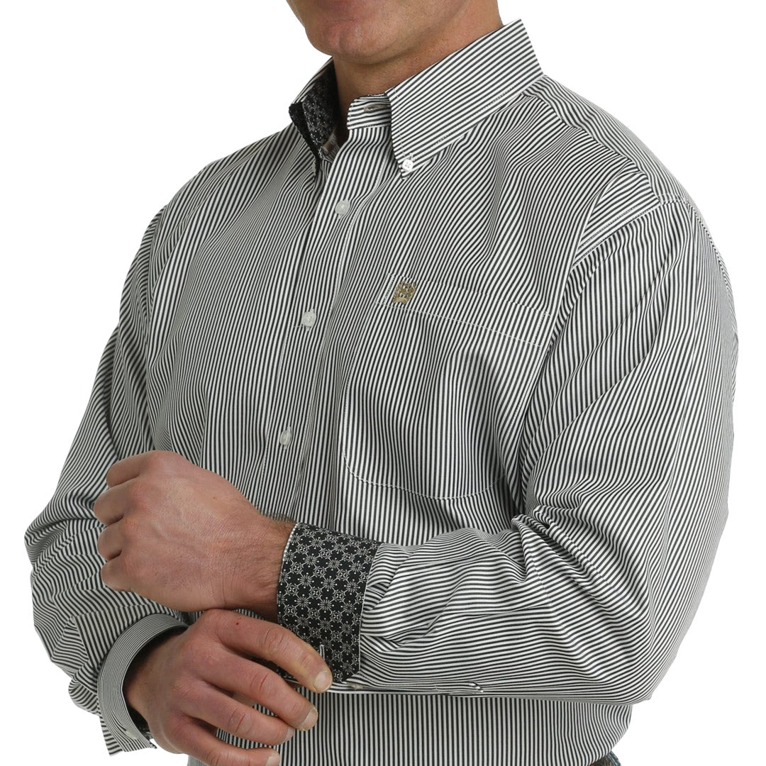 Мужская рубашка в стиле вестерн Cinch из тенсела в полоску с пуговицами