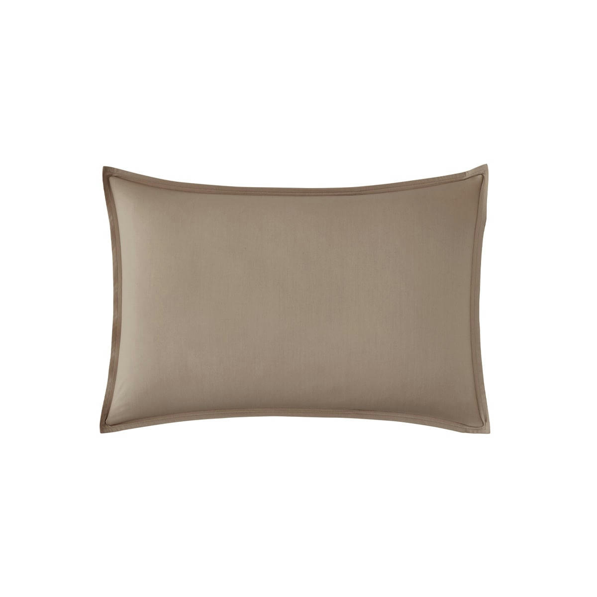 PREMIÈRE - Taie d'oreiller en percale de coton taupe 50x70