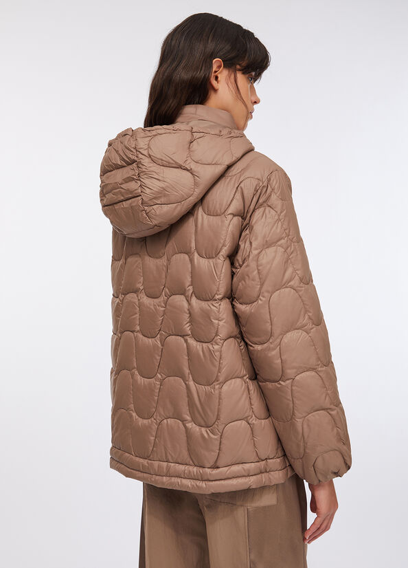 Cappotto corto in nylon trapuntato