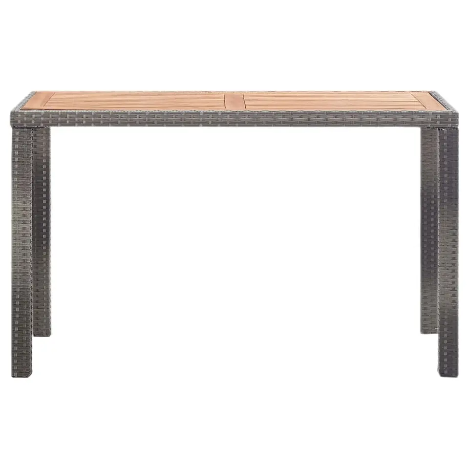 vidaXL - Buiten Eettafel - Antraciet - Hout - 123 x 60 x 74 cm