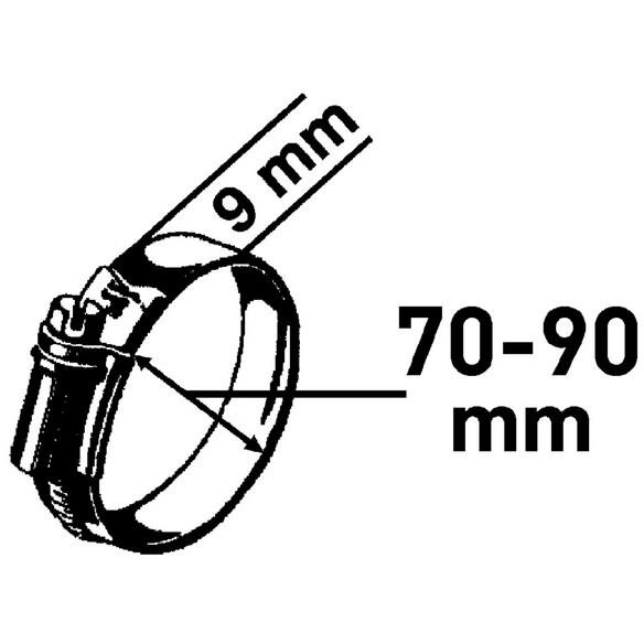 Schlauchklemme, Stahl, silberfarben