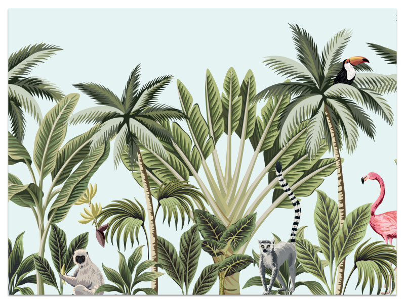 Fototapeta Egotyczne zwierzęta w dżungli 100x70cm