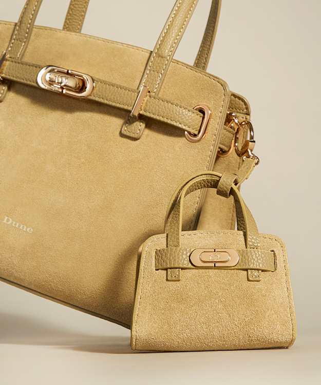 Define XS Bag Charm Khaki - Mini Suede Bag Charm