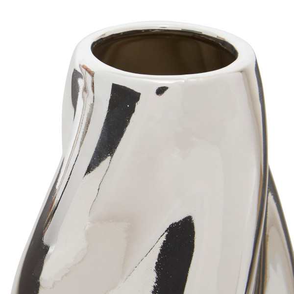 Wazon srebrny TWISTED SKY, ceramiczny