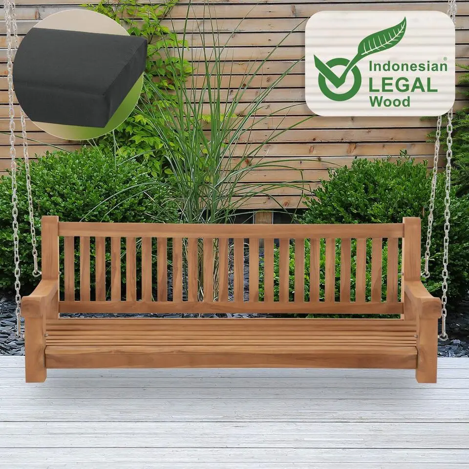 CLP Schommelbank Joyce 180 cm - donkergrijs