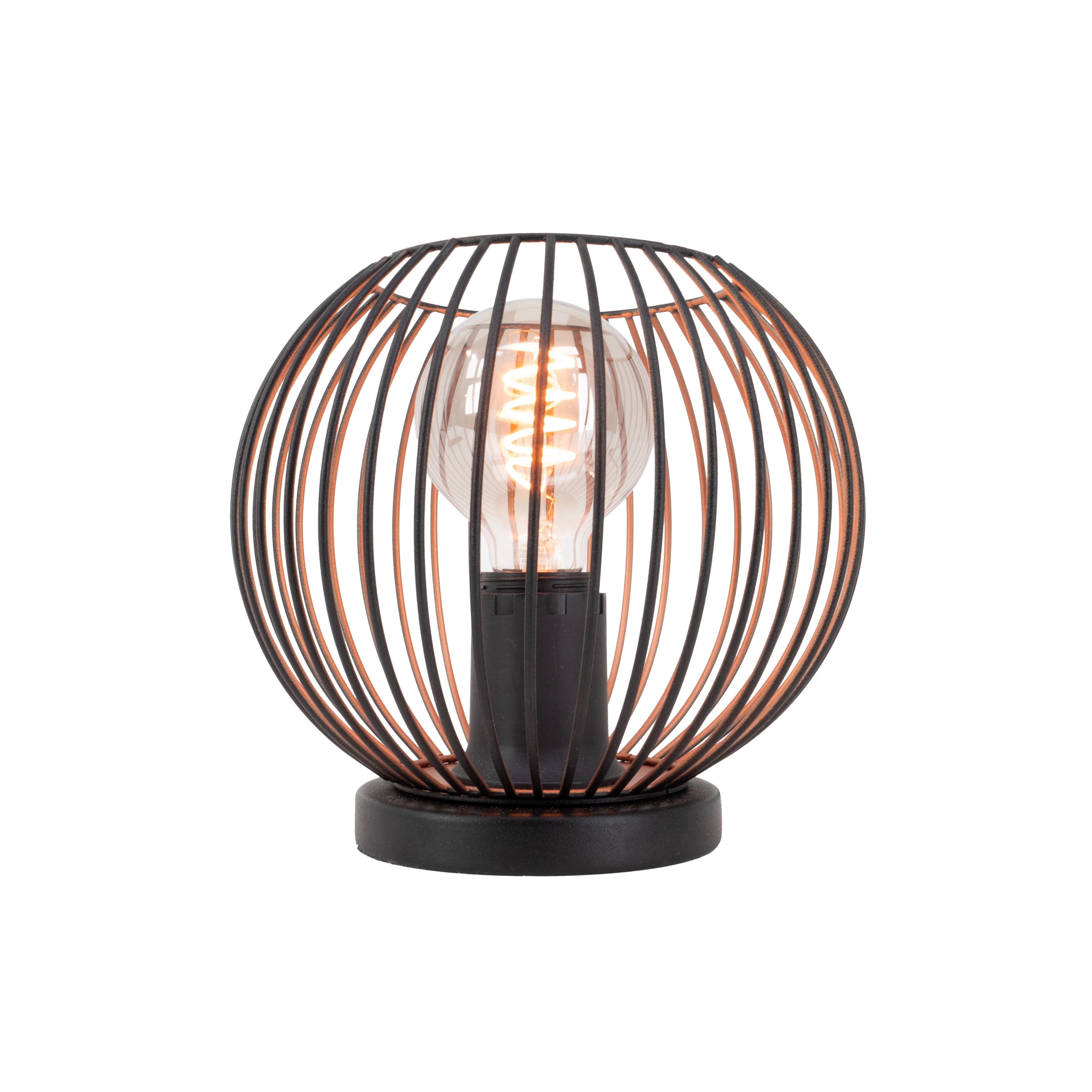 EGLO tafellamp Almanzora - e27 - ø 20 cm - zwart/koper