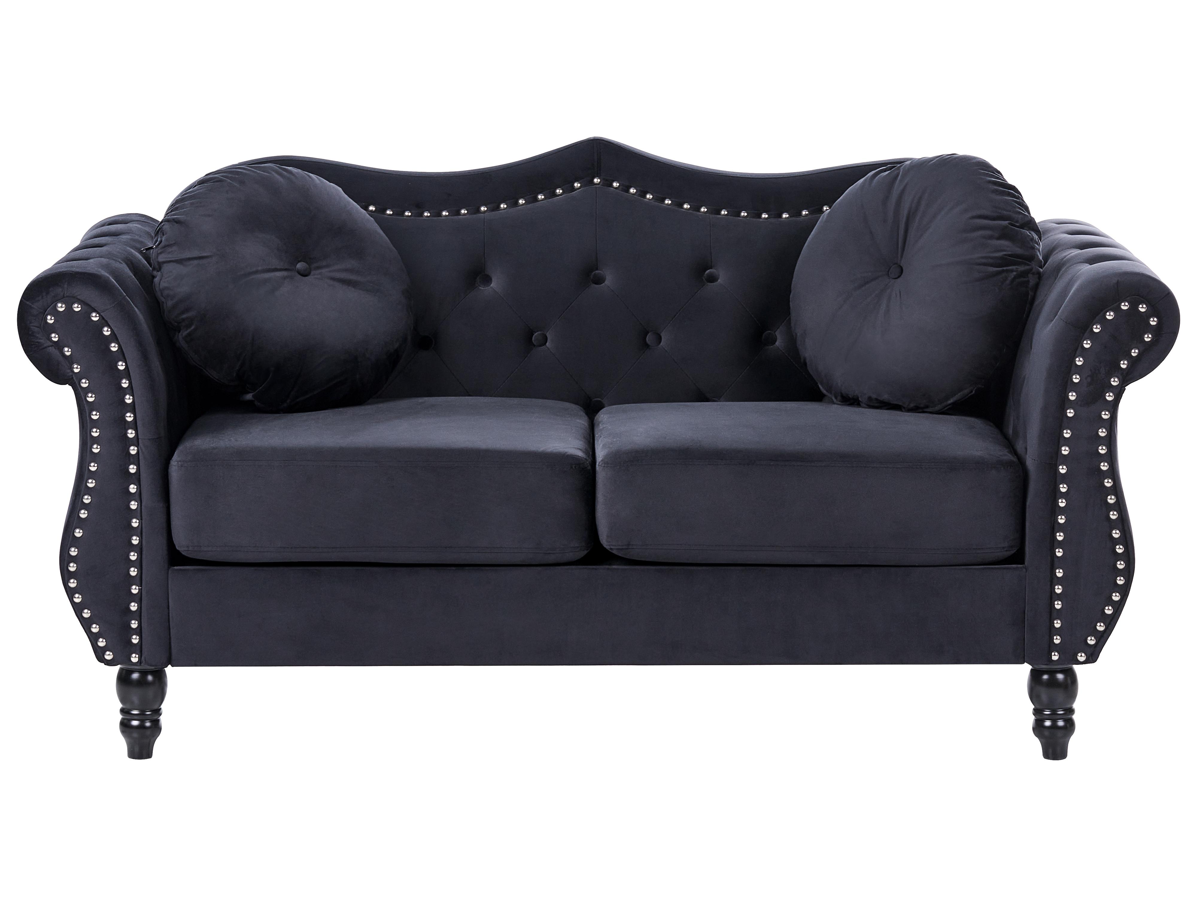 Sofa 2 Seater SKIEN Velvet Black
