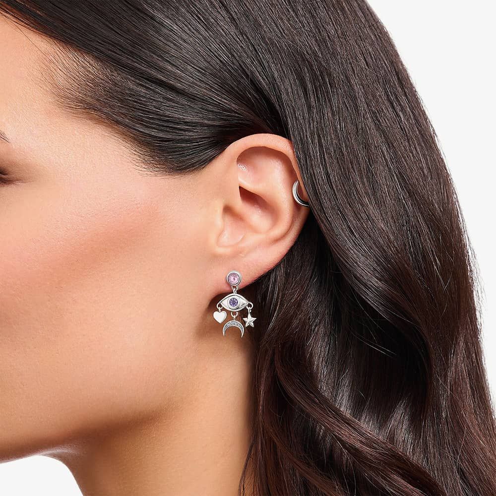 THOMAS SABO THOMAS SABO Silver Stylised Eye Dropper Earrings H2272-643-7