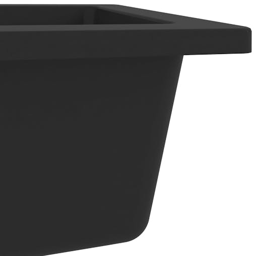 NNEVL Kitchen Sink with Overflow Hole Black Granite