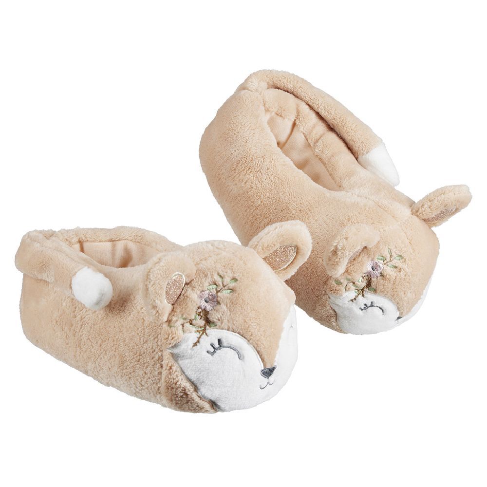 Chaussons enfant design renard marron