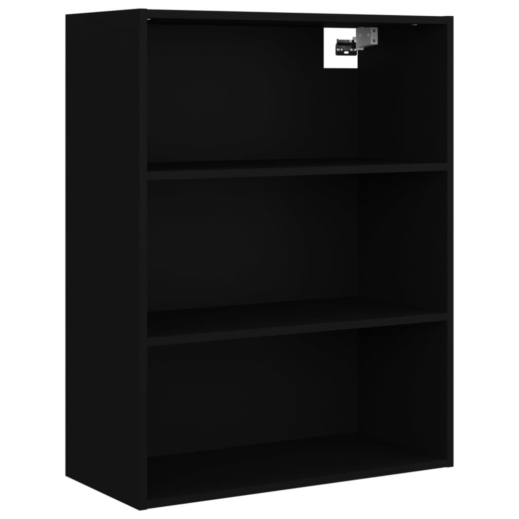 VidaXL Szafka wisząca czarna 69,5x32,5x90 cm