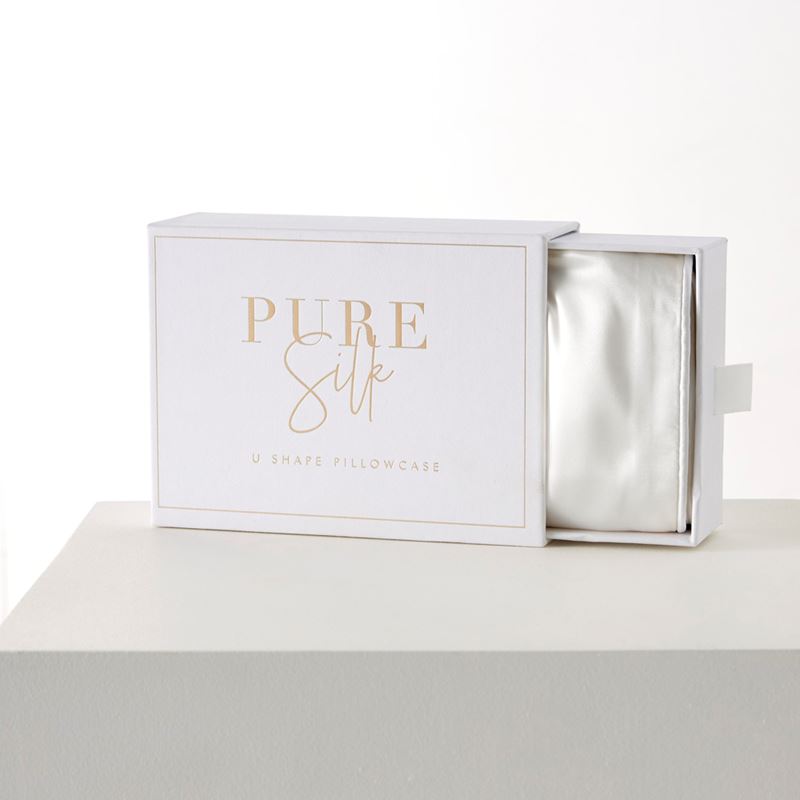 Pure Silk Antique White U Shape Pillowcase