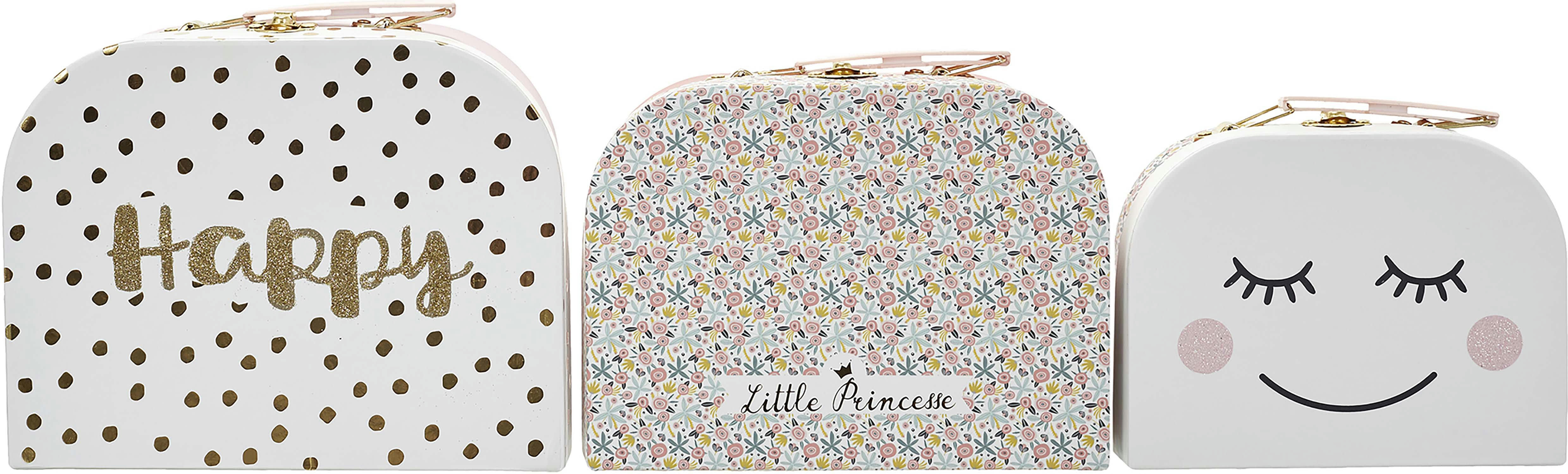 - Set de 3 valisettes de rangement pour enfants happy