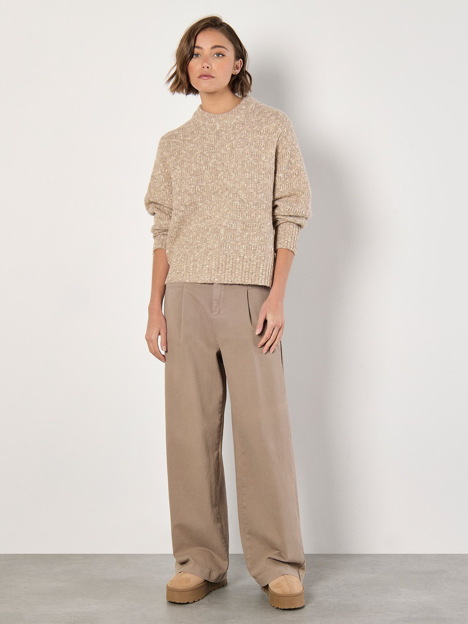 Apricot Flecked Knit Chunky Jumper