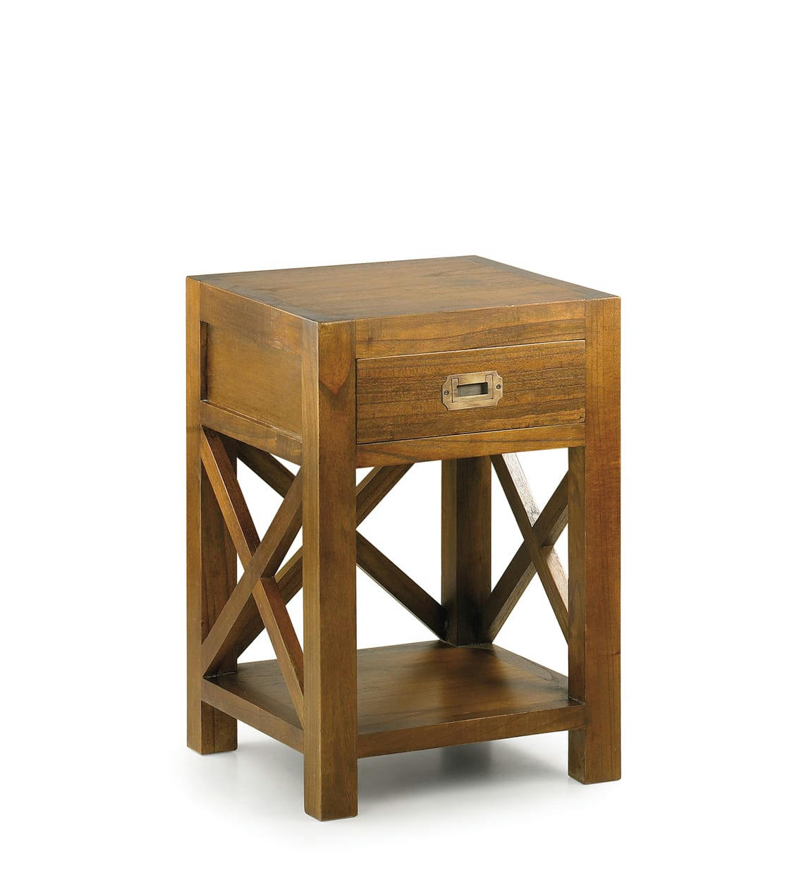 STAR - Table de chevet en bois marron L 40 cm