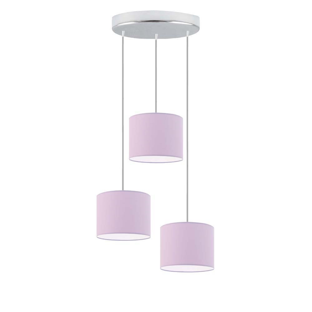 Lampa wisząca PUEBLO regulowana Chrom/ Jasny Fioletowy