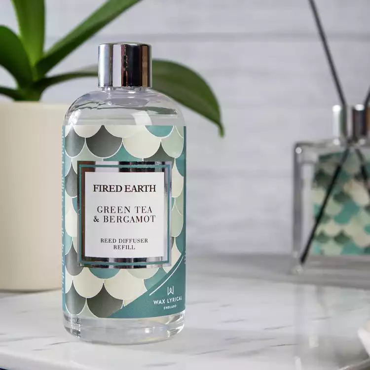 Fired Earth 200ml Reed Diffuser Refill-Green Tea & Bergamot