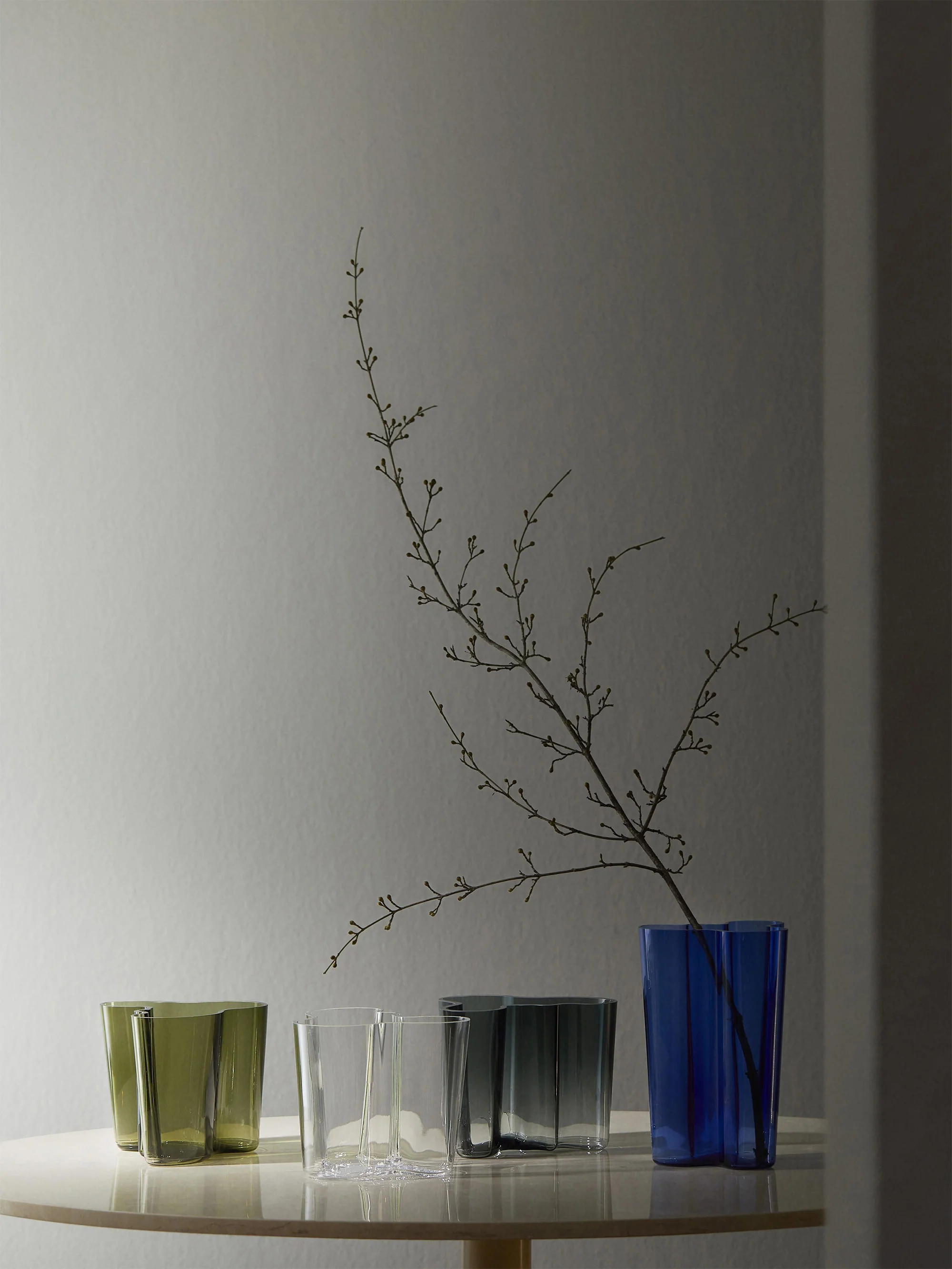 Mundgeblasene Vase Alvar Aalto, H 16 cm