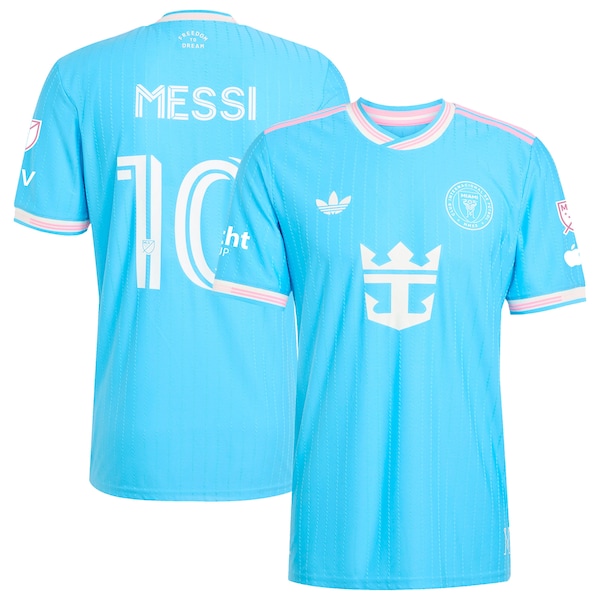 Lionel Messi Inter Miami CF adidas Originals 2025 Third Authentic Player Jersey - Blue/Light Pink/Black