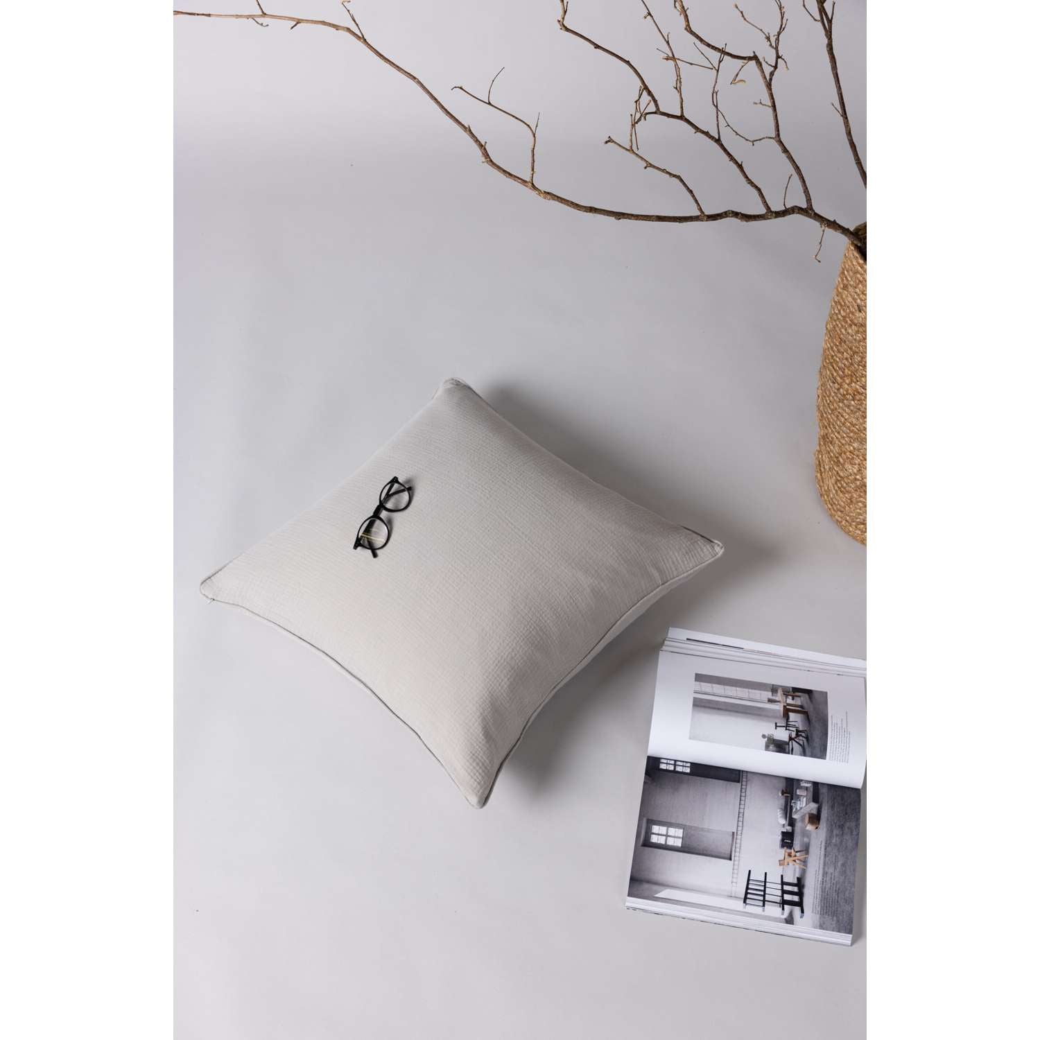 Venture Home Tyra Kussenhoes 60x60 - Grijs
