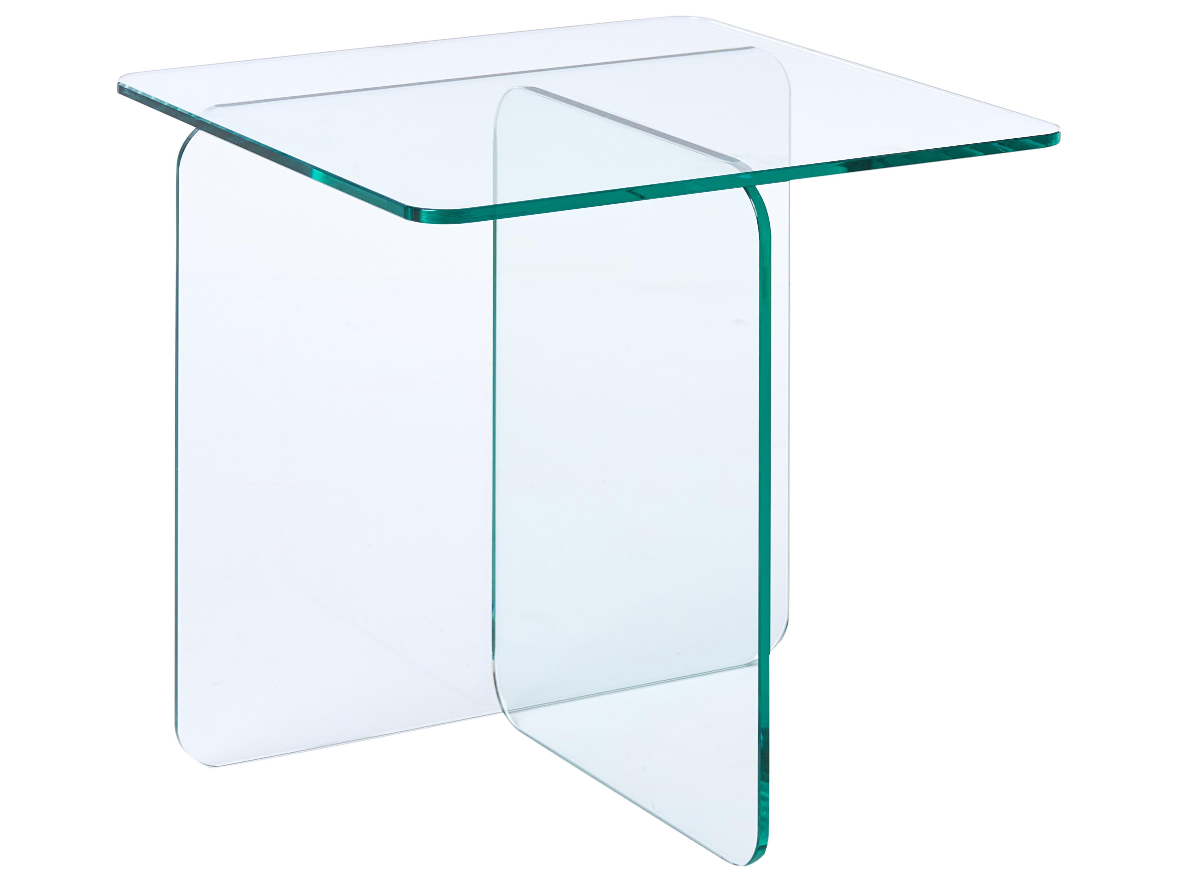 Side Table AMISK Tempered Glass Transparent