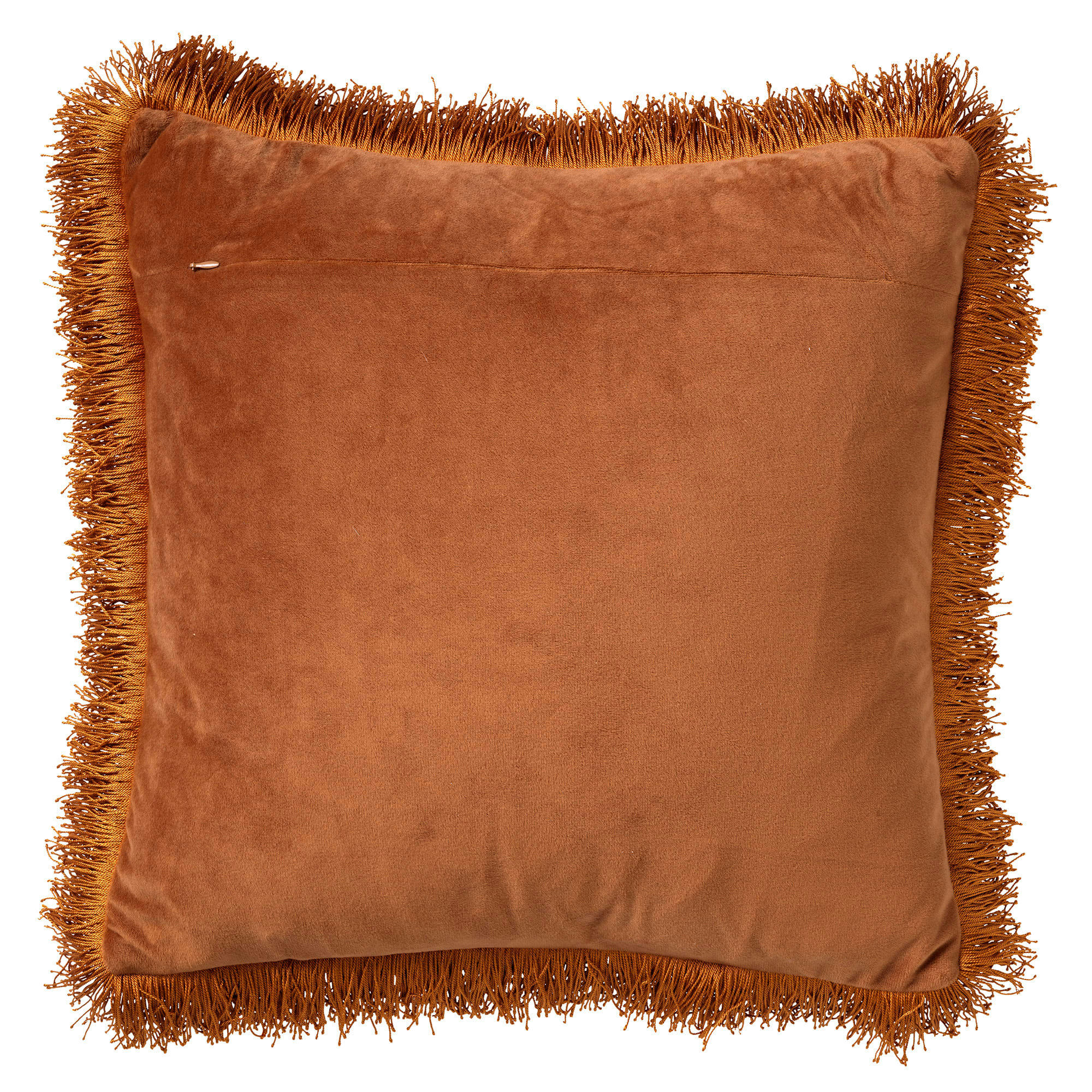 MOYA - Coussin - beige en velours 45x45 cm avec motif fleuri