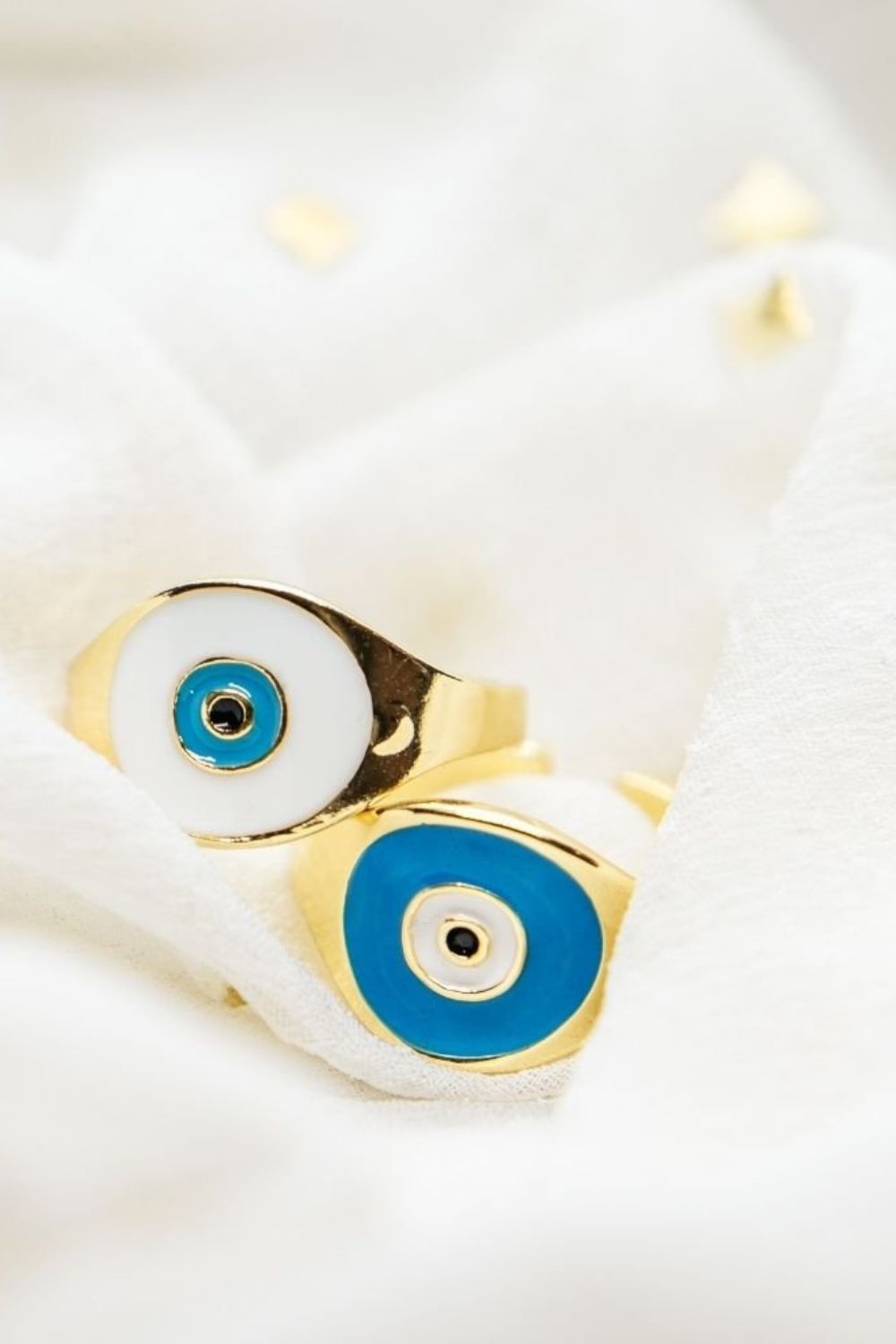The Colourful Aura Adjustable Devil Evil Eye Turkish Boho Protection Nazaria Ring