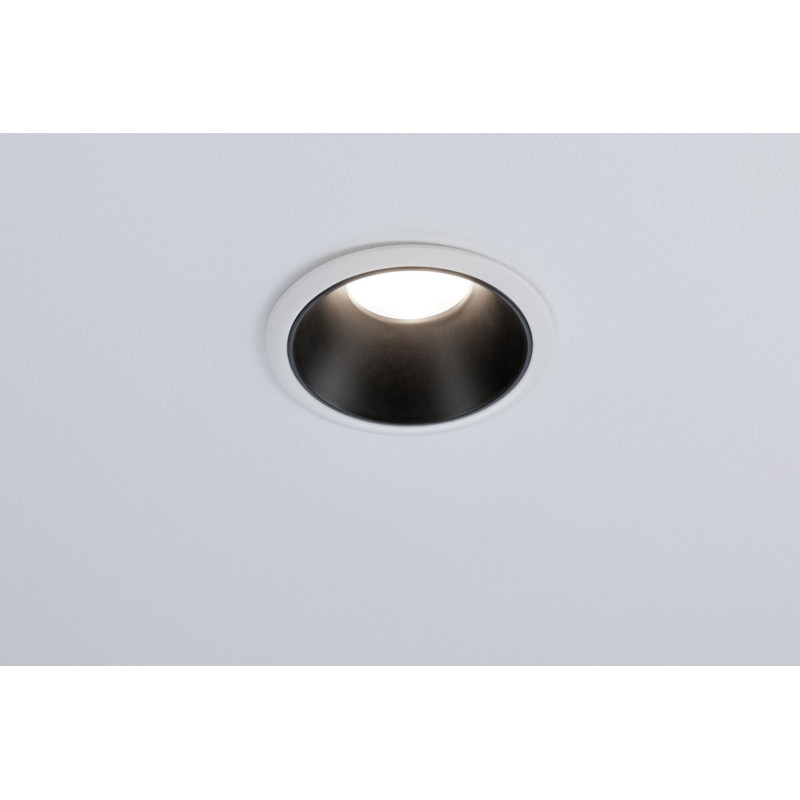 Spot encastrable LED Cole blanc et noir blanc chaud IP44 470 lm 6 W PAULMANN