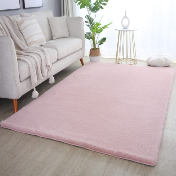 Dywan pluszowy Pouffy pudrowy róż 60 cm x 110 cm
