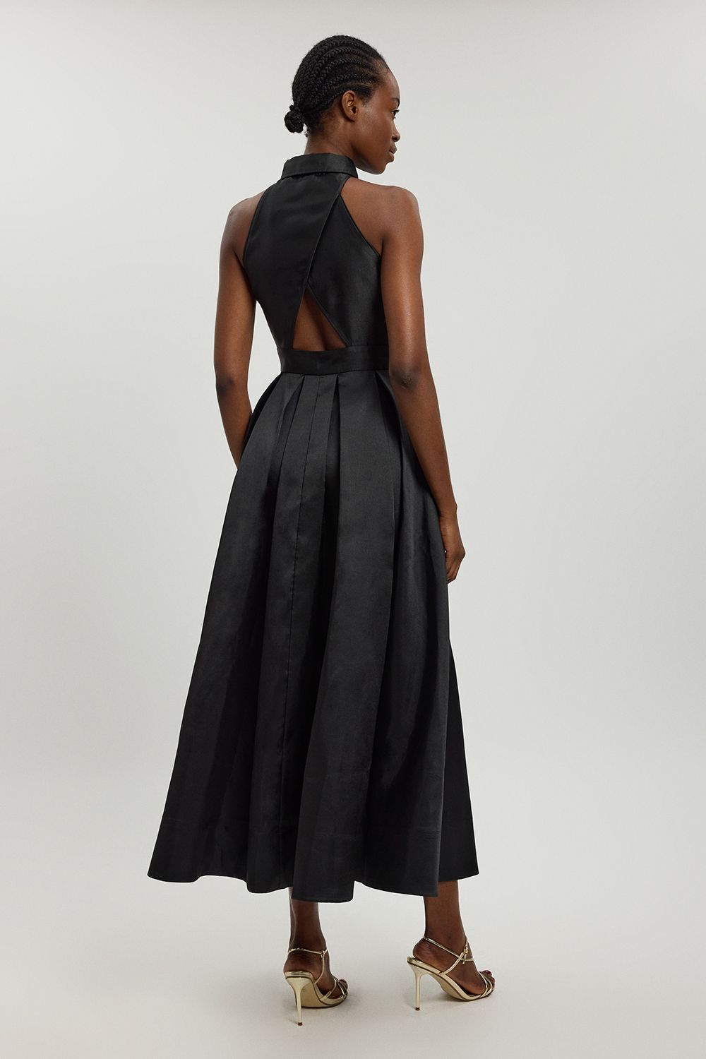 KarenMillen Forever Twill Collared Maxi Dress
