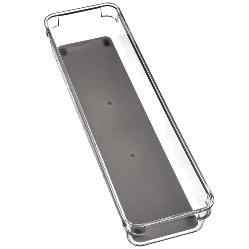 Caixa de arrumação com fundo cinza 9x32,5cm