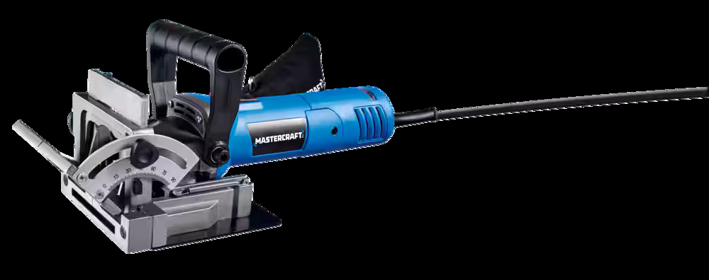 Mastercraft 5A Height/Depth Adjustable Biscuit Joiner with Carbide Tipped Blade & Dust Bag
