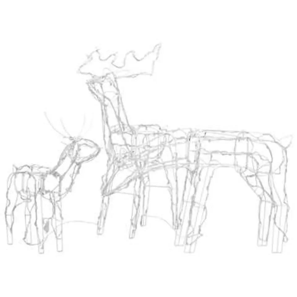 vidaXL 3-delige Kerstverlichting rendieren 229 LED's