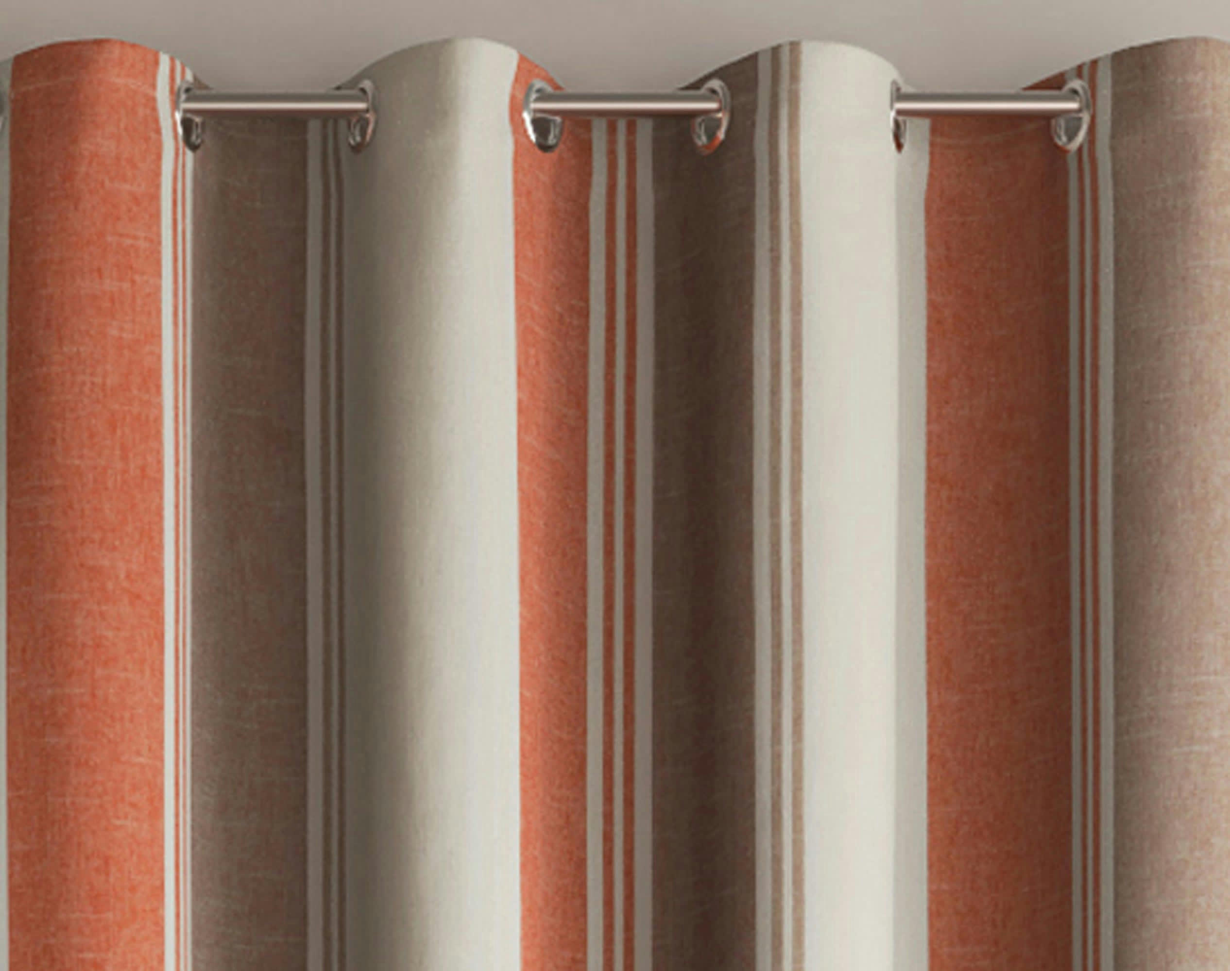 ALPS - Rideau à l'unité monté sur œillet 135x180 en coton rouge