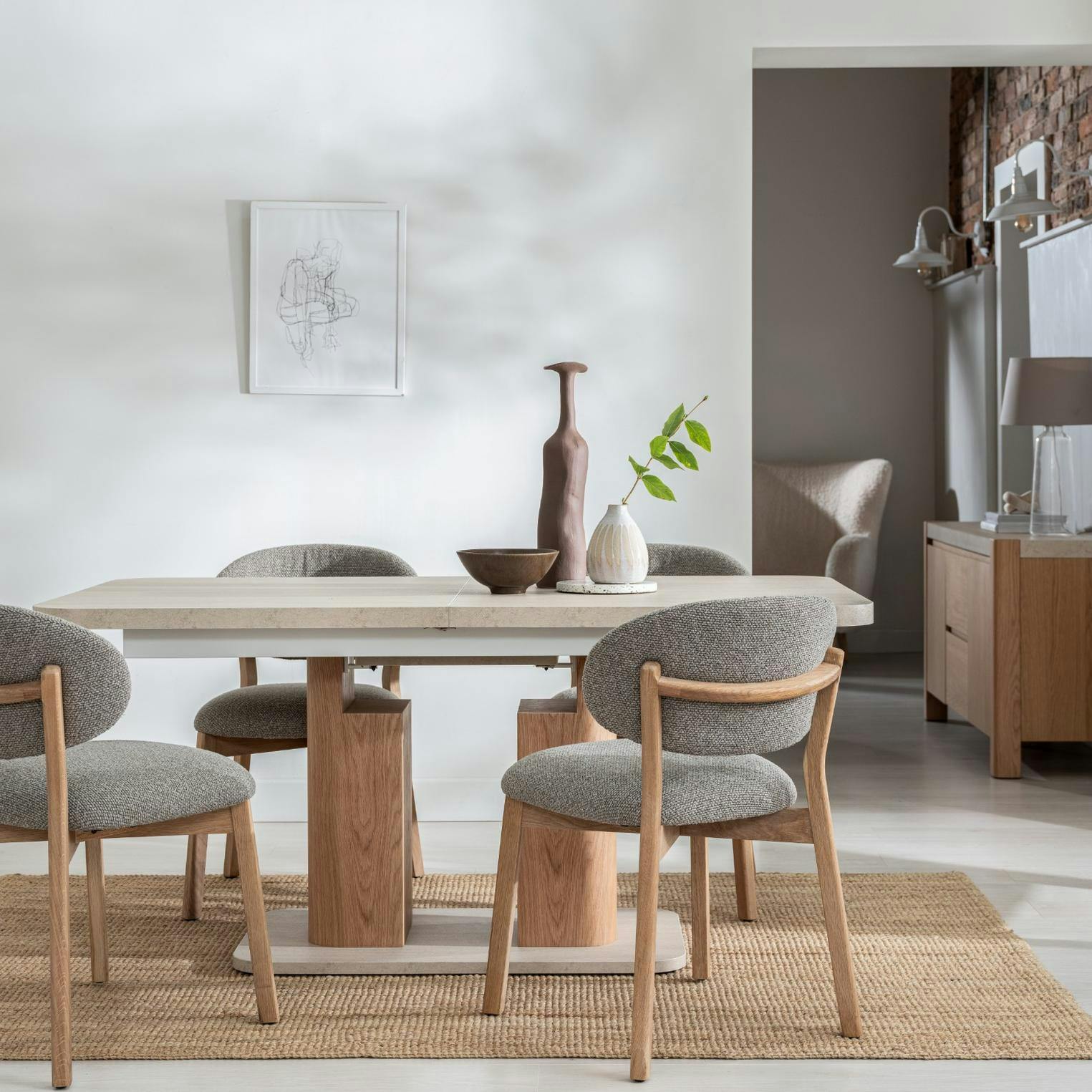 Table à manger moderne extensible 160-200 cm TREVI