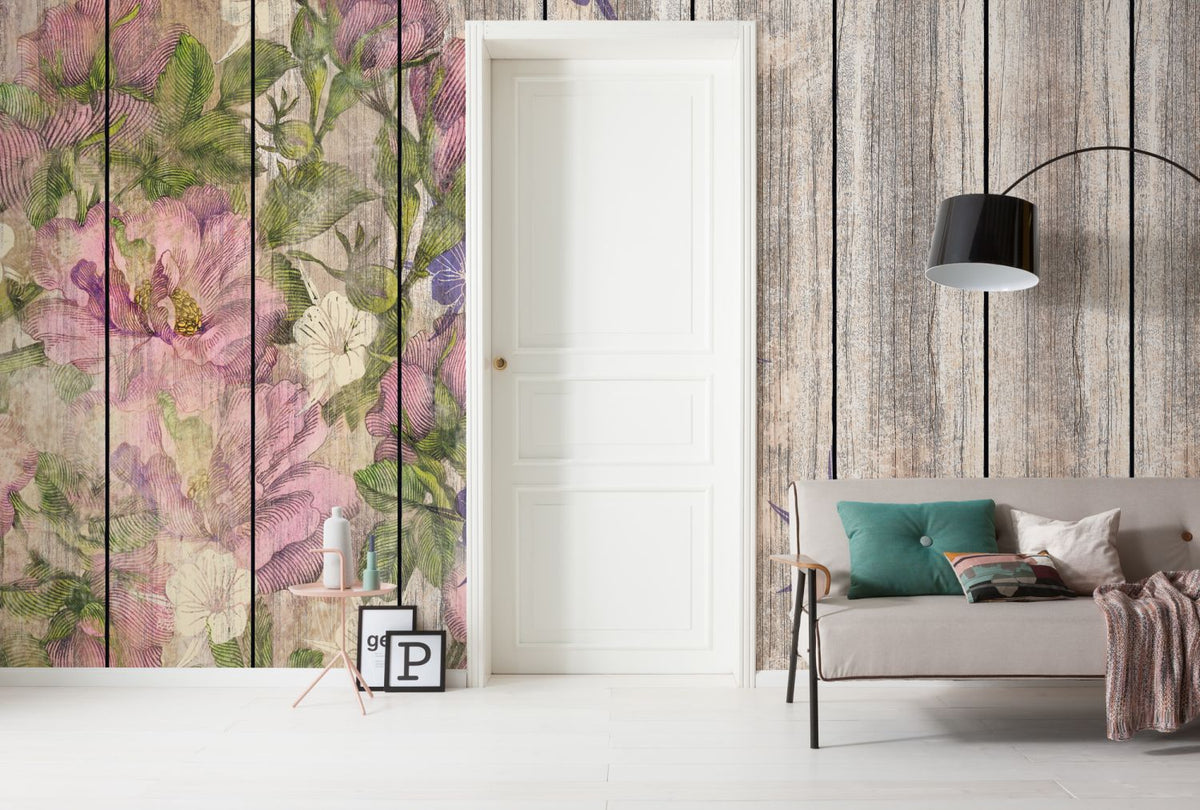 Sanders & Sanders fotobehang houten planken multicolor - 400 x 250 cm - 611949