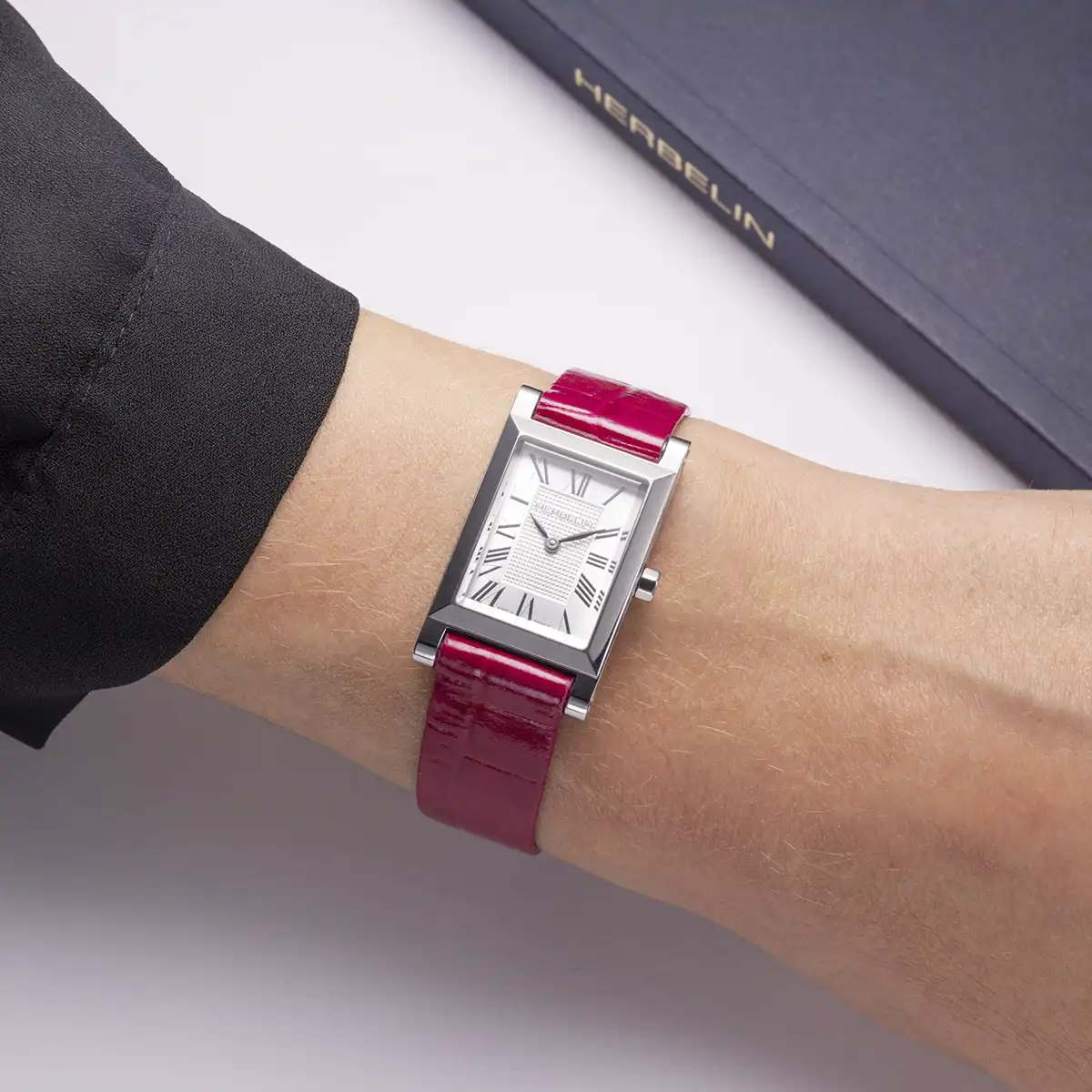 ANTARÈS – BRACELET – FAÇON CROCO ROSE