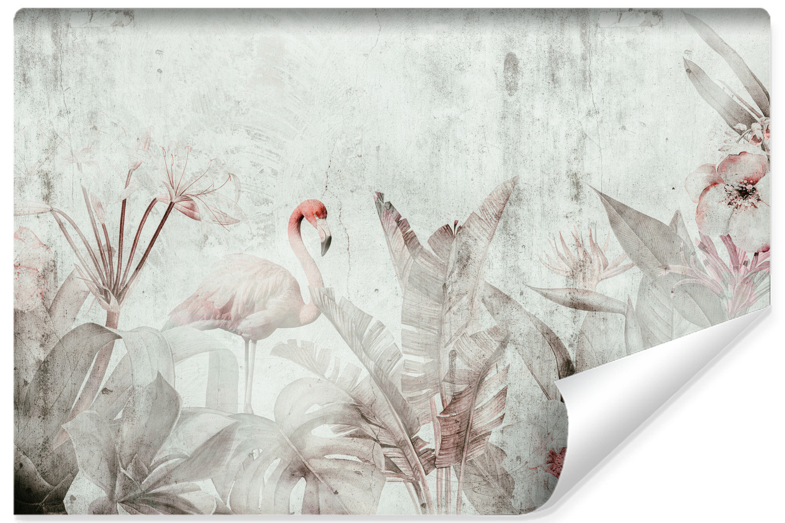 Fototapeta Flamingi Na Betonie 90x60cm