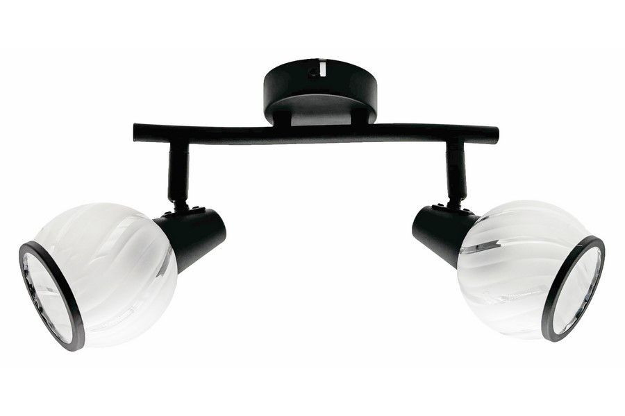 Reflektor sufitowy czarny Megan 2xE14x40W wym:16x32x9cm Reality