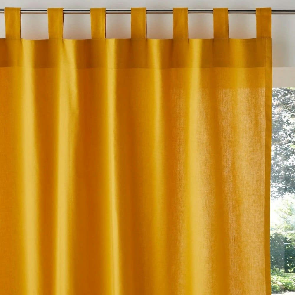 - Rideau  polyester Jaune 135 X 260