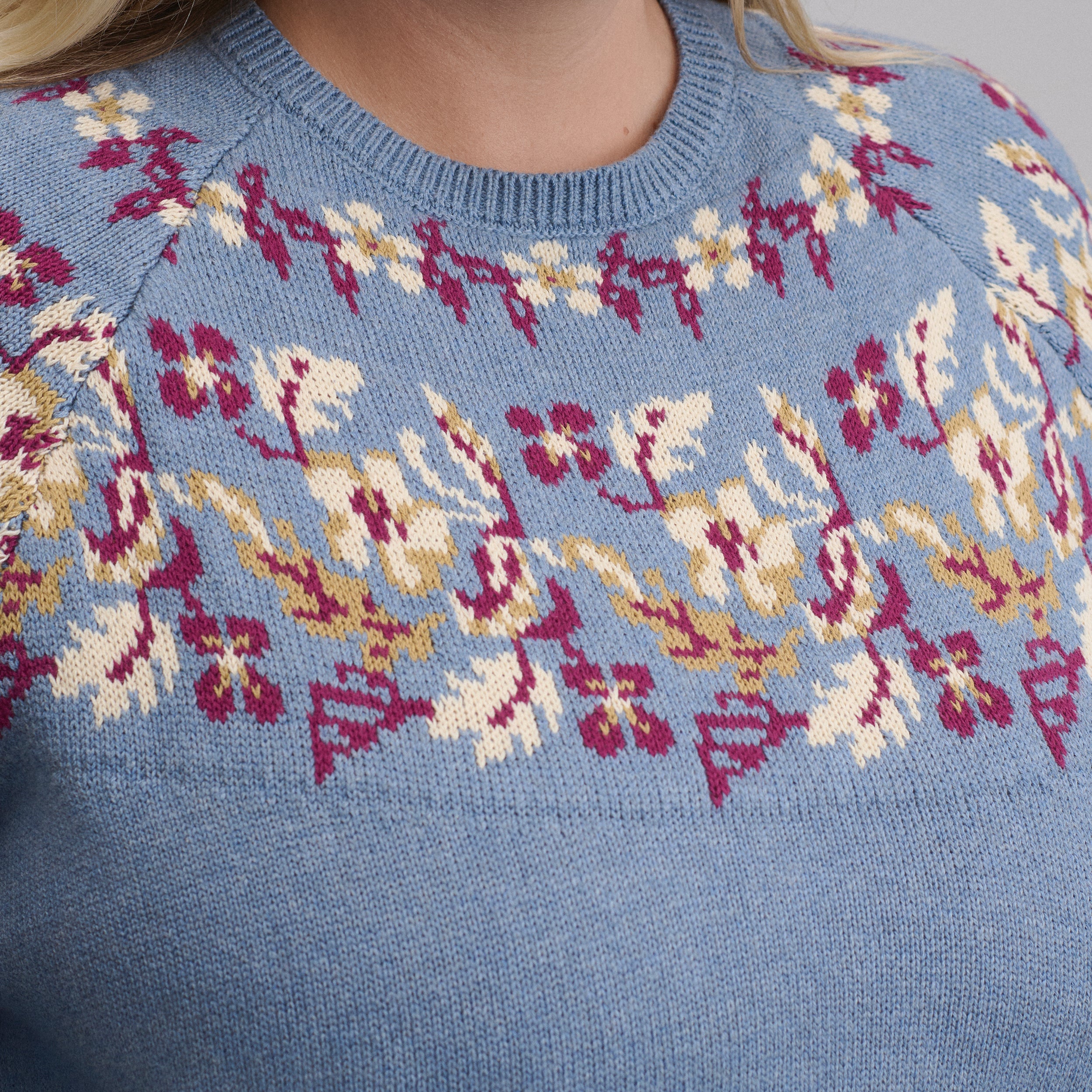 Women's Placed Intarsia Sweater
