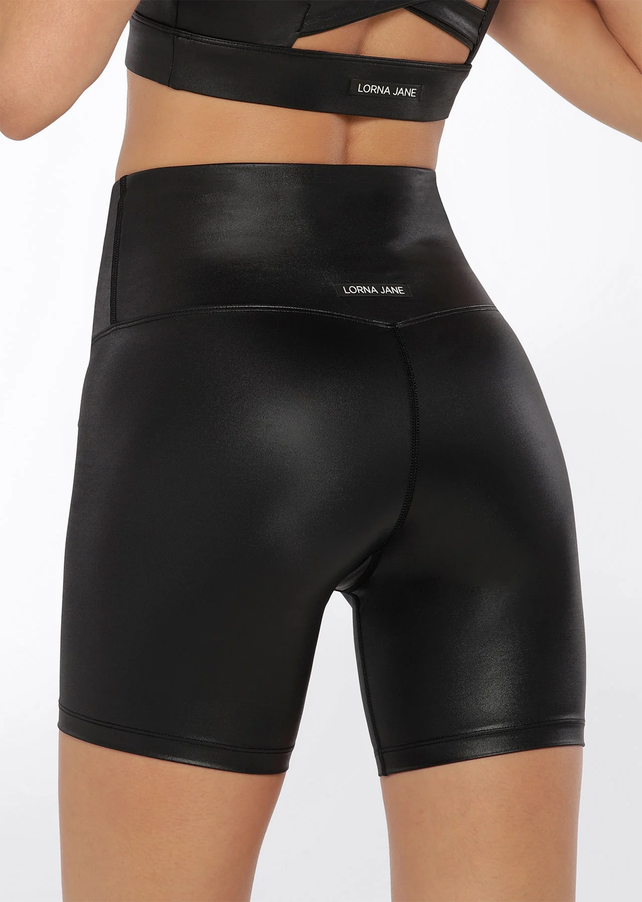 Wet Look Bike Shorts