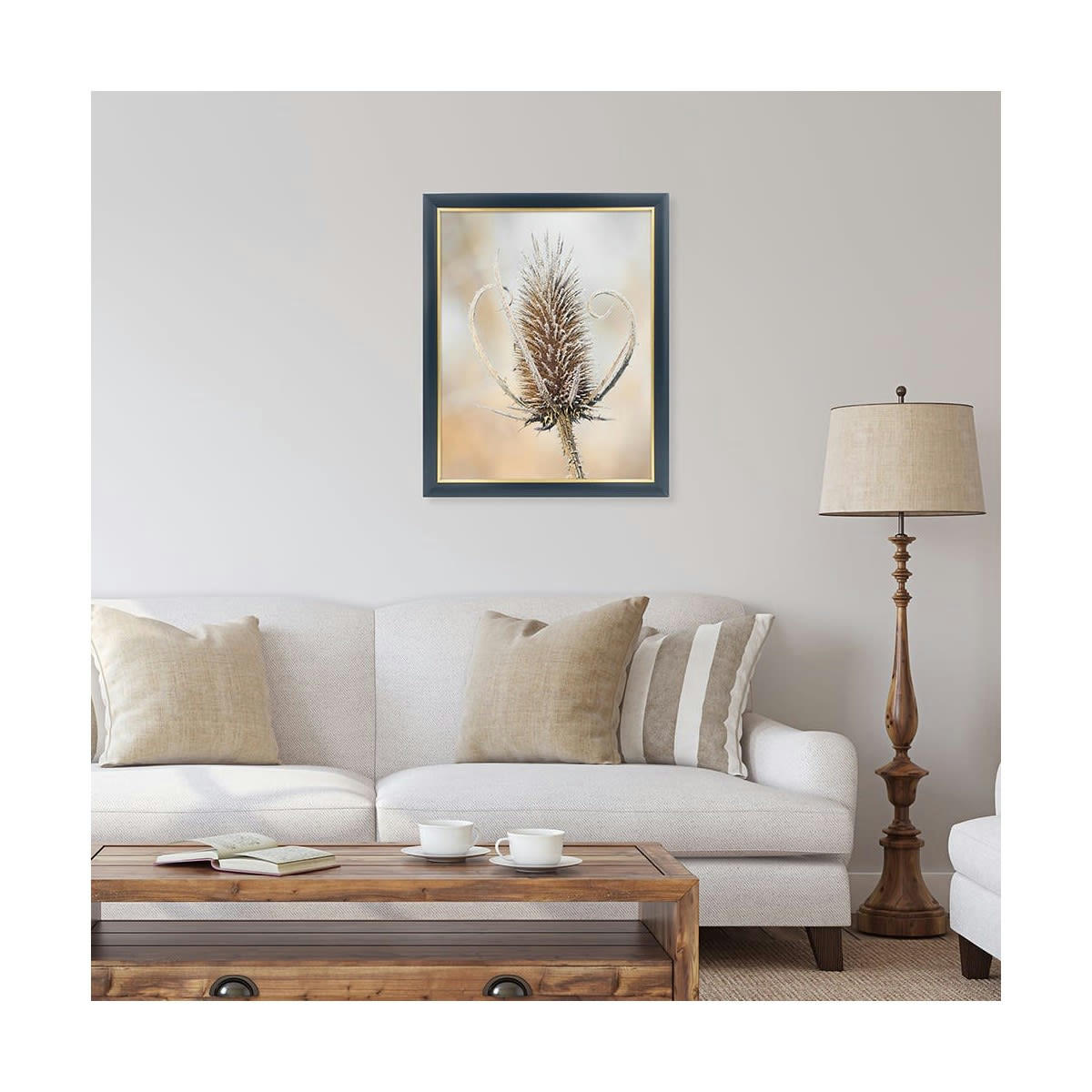 HADES - Cadre photo bleu doré 50x70 cm résine recyclée